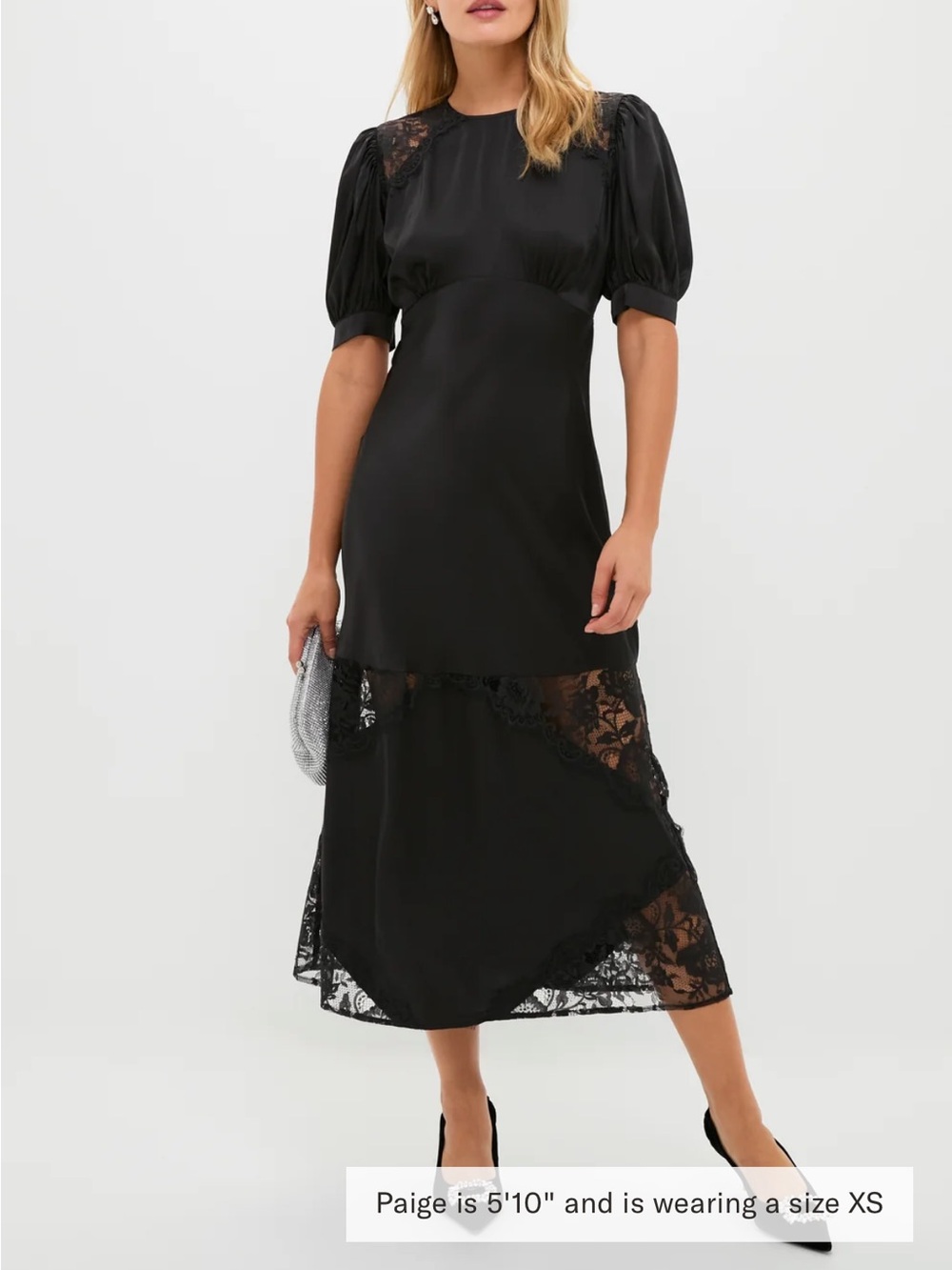 NWT HYACINTH HOUSE
Black Lace Pierpont Midi Dress - size medium